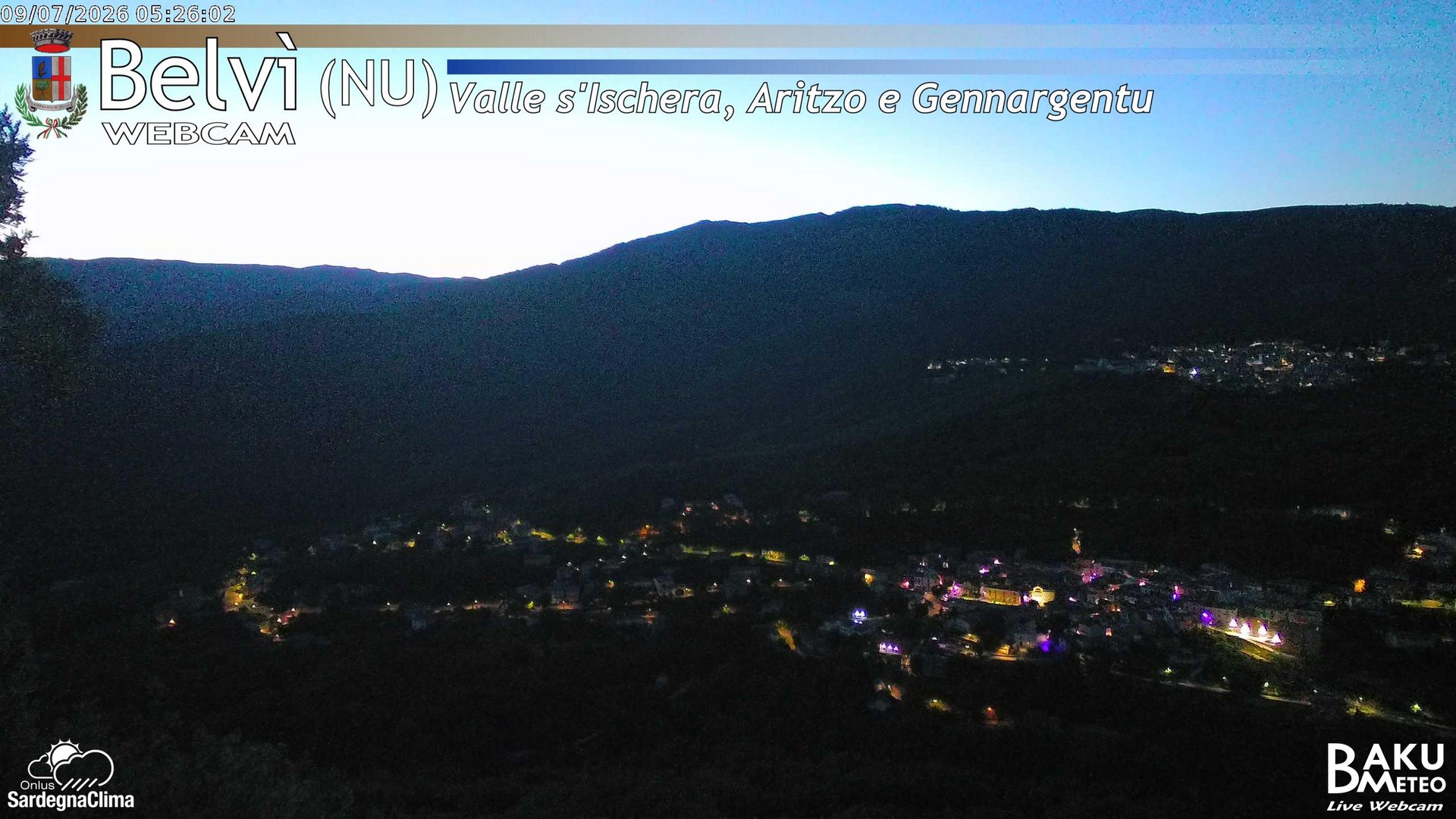 time-lapse frame, Belvì webcam