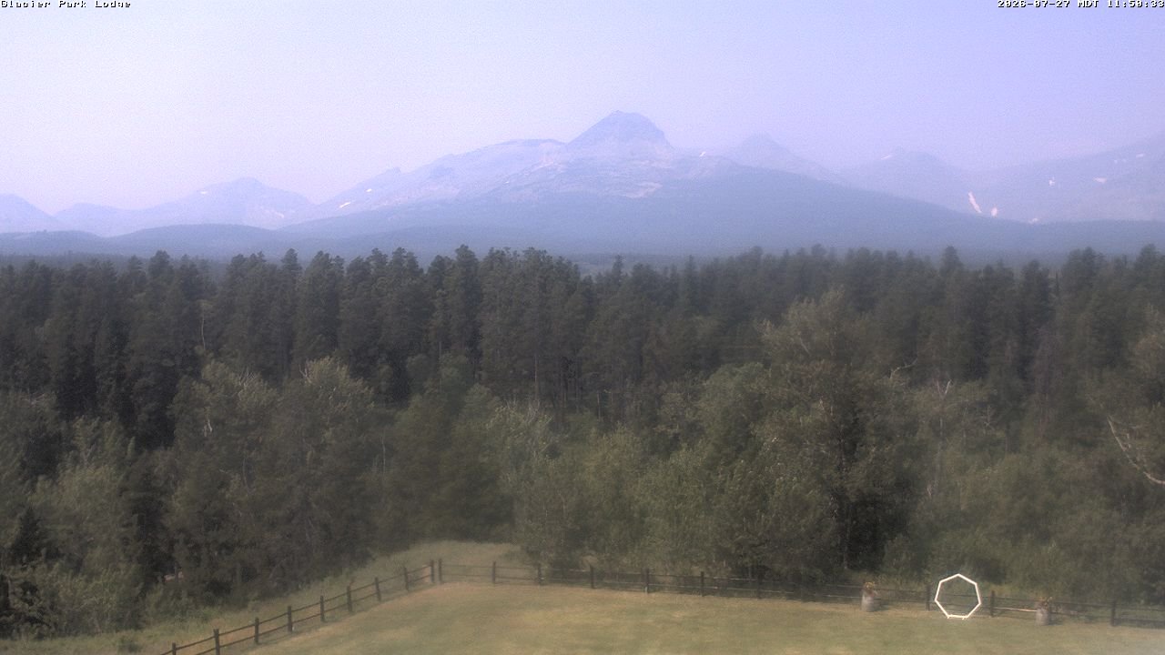 time-lapse frame, Glacier Park Lodge webcam