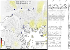 view from Barry Arm seismic energy on 2025-05-24