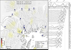 view from Barry Arm seismic energy on 2025-05-25