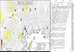 view from Barry Arm seismic energy on 2025-05-25
