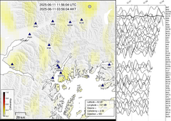 view from Barry Arm seismic energy on 2025-06-11