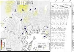 view from Barry Arm seismic energy on 2025-06-12