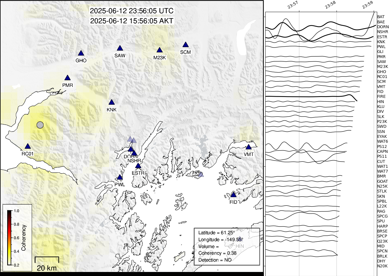time-lapse frame, Barry Arm seismic energy webcam