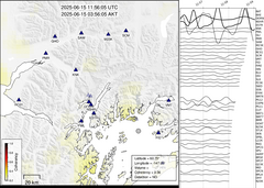 view from Barry Arm seismic energy on 2025-06-15