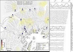 view from Barry Arm seismic energy on 2025-06-16