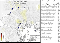 view from Barry Arm seismic energy on 2025-06-17