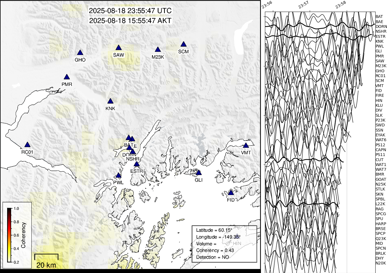 time-lapse frame, Barry Arm seismic energy webcam