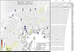 view from Barry Arm seismic energy on 2025-09-05