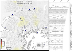 view from Barry Arm seismic energy on 2026-04-26