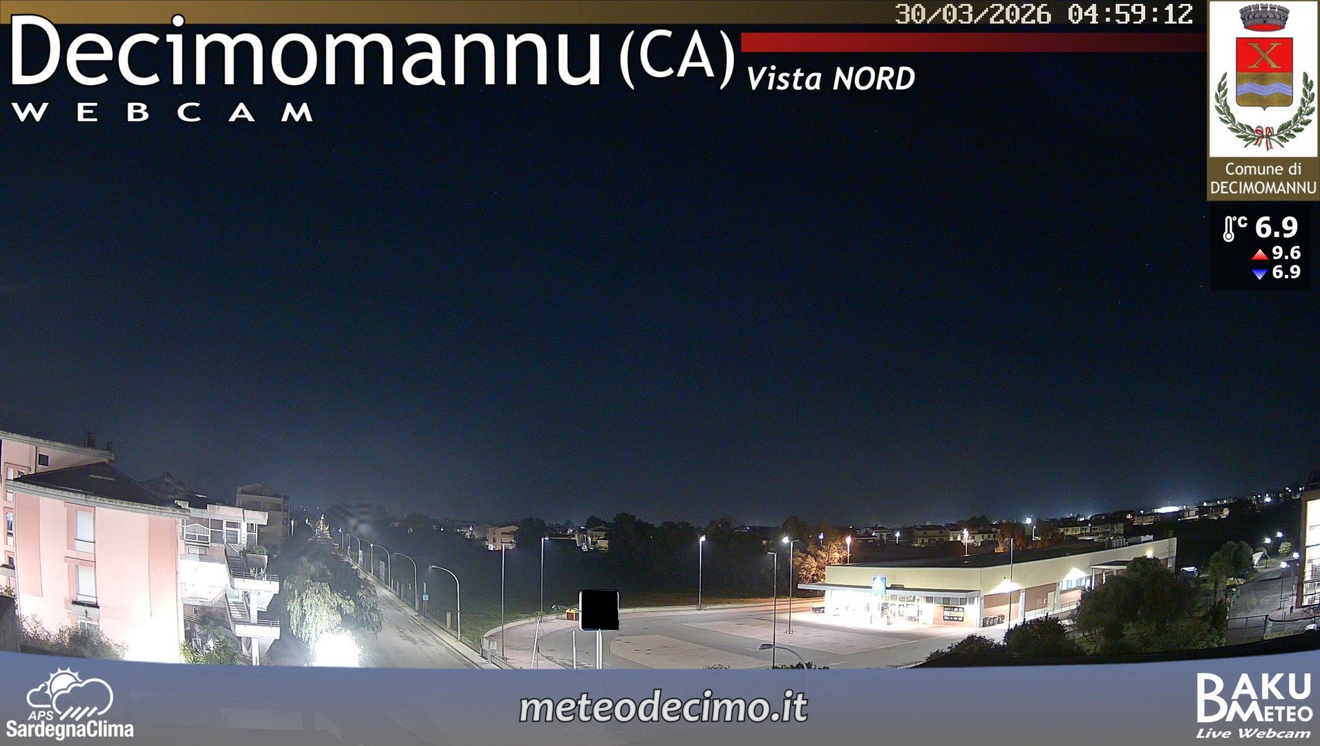 time-lapse frame, Decimomannu Nord webcam