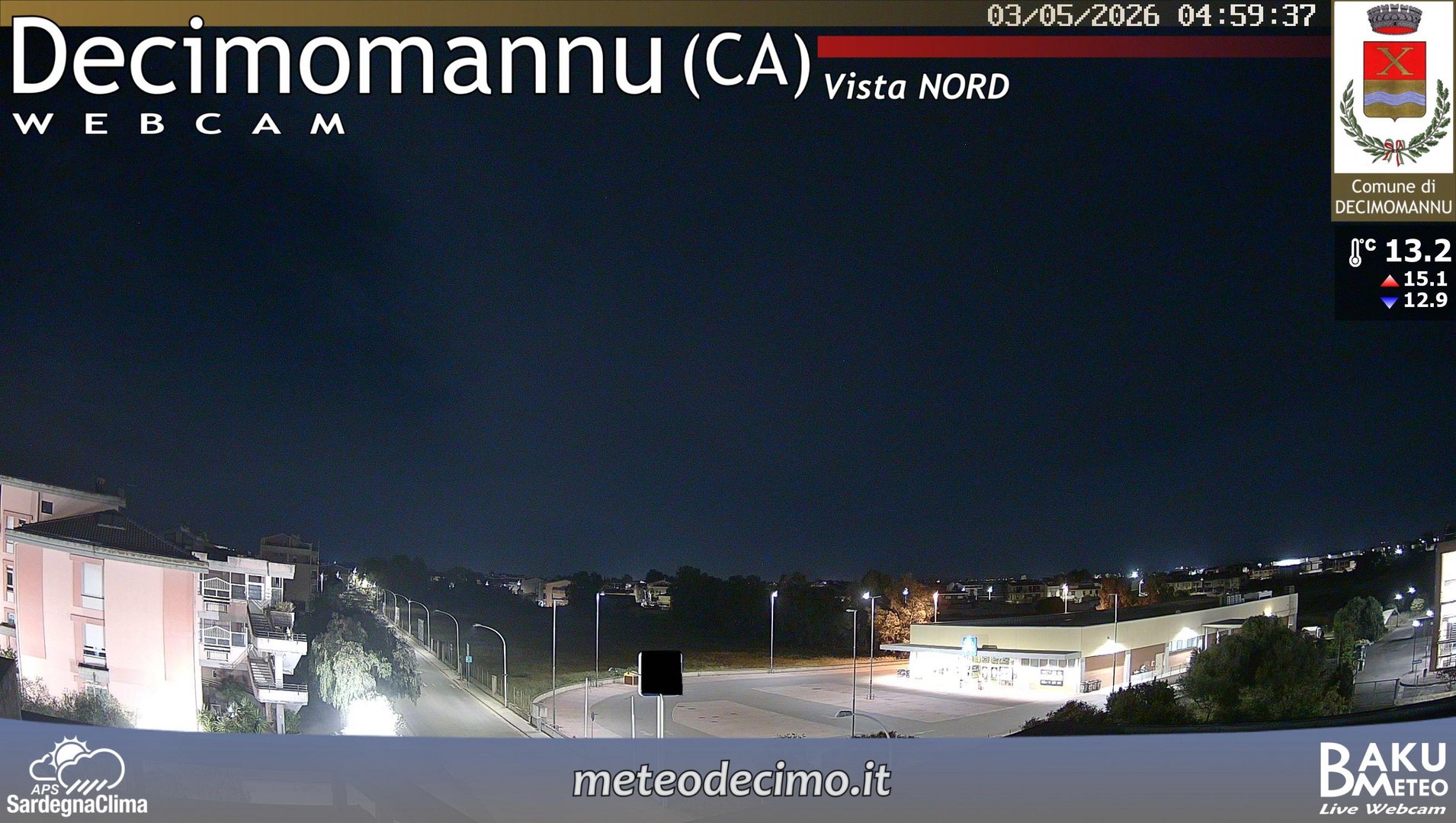 time-lapse frame, Decimomannu Nord webcam