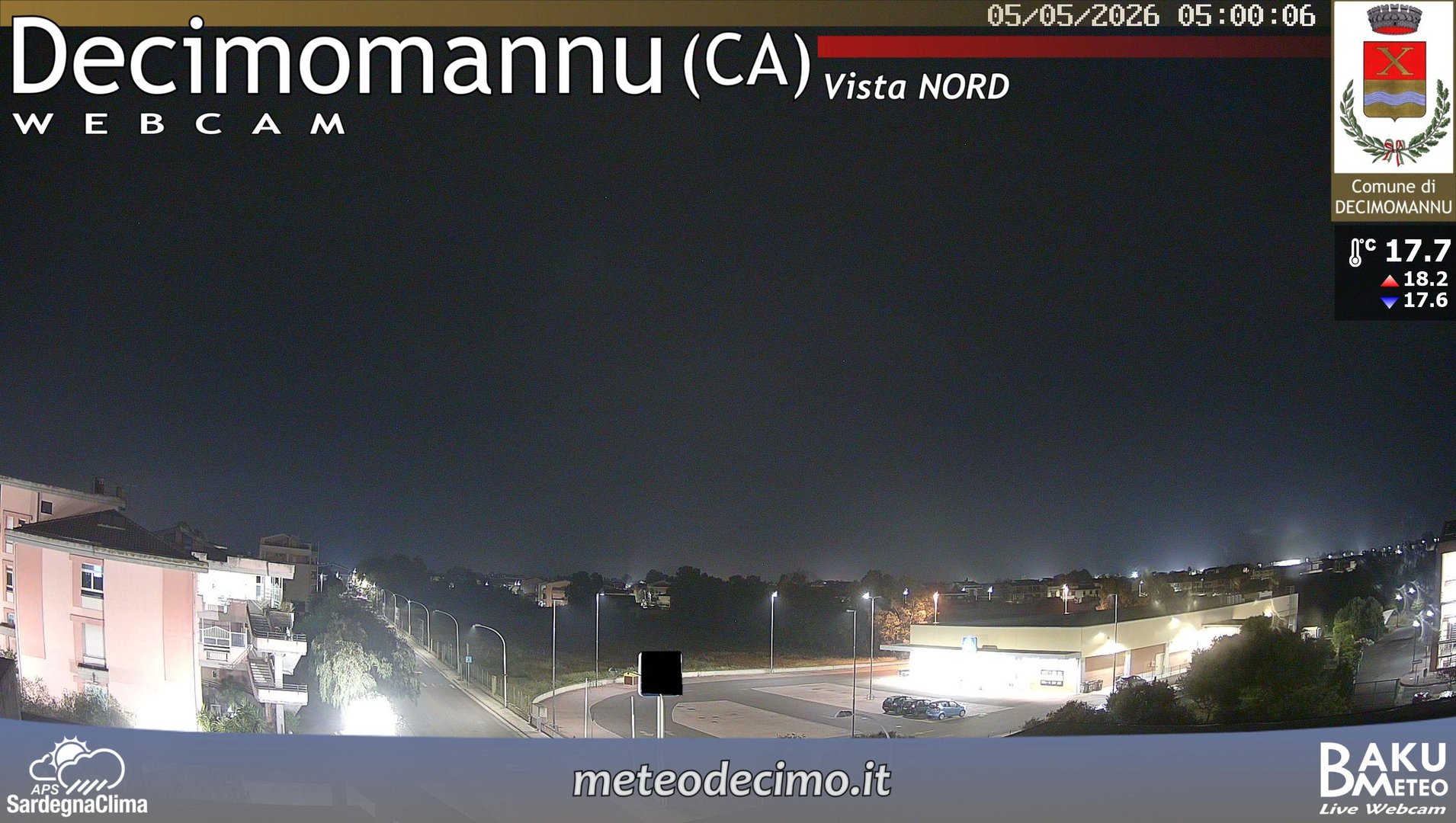 time-lapse frame, Decimomannu Nord webcam