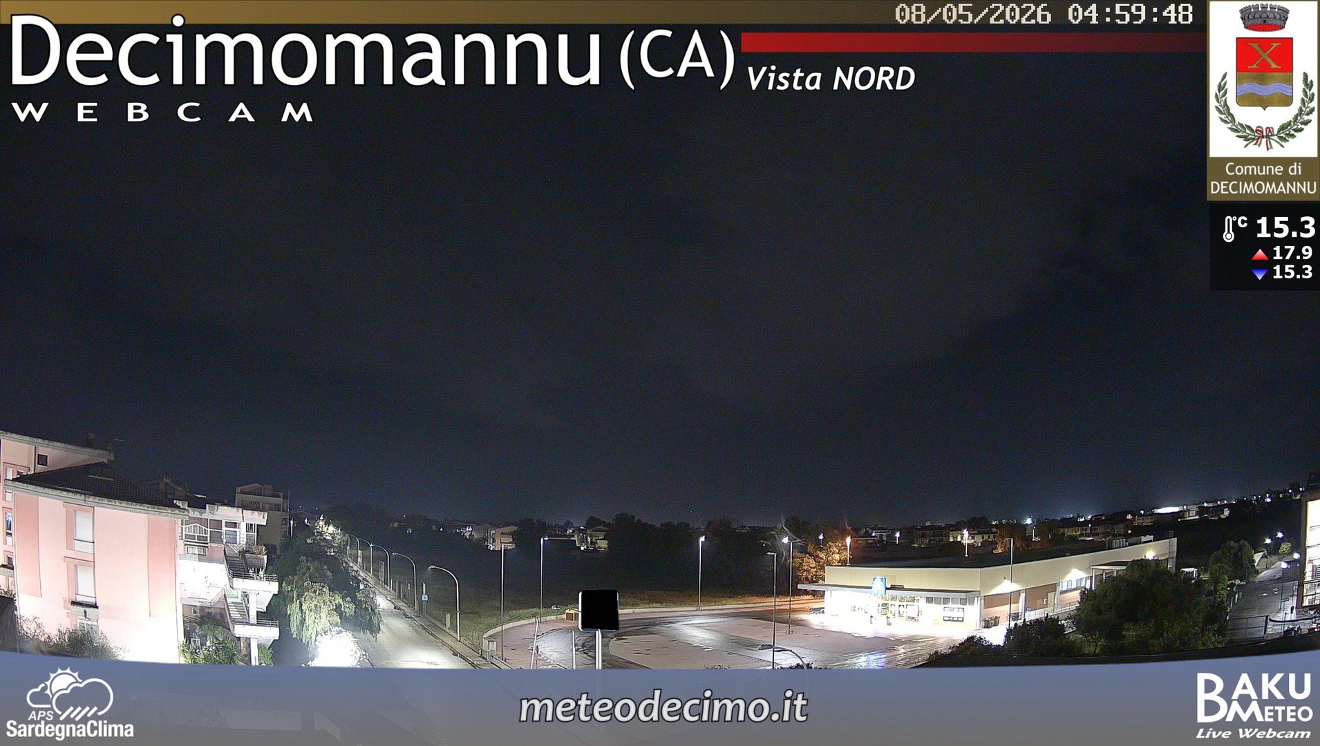 time-lapse frame, Decimomannu Nord webcam