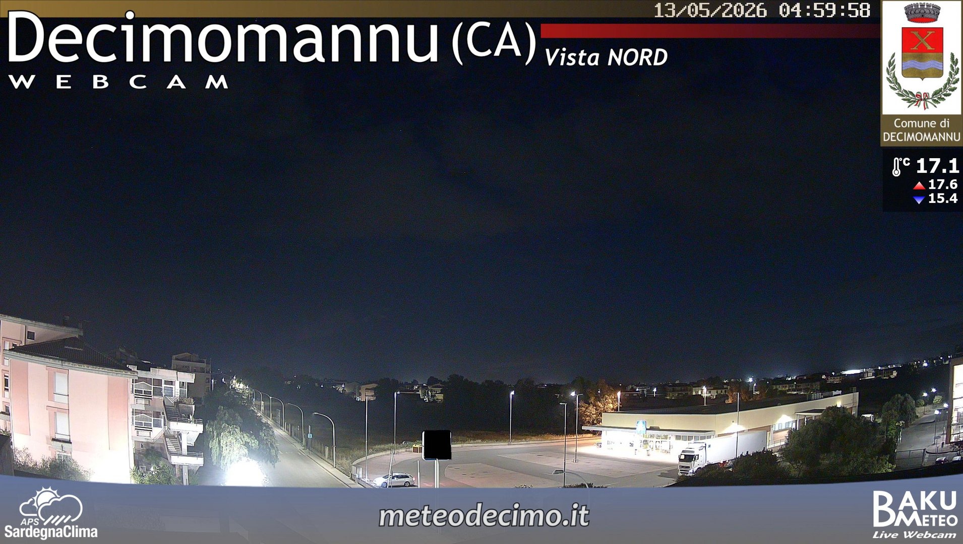 time-lapse frame, Decimomannu Nord webcam