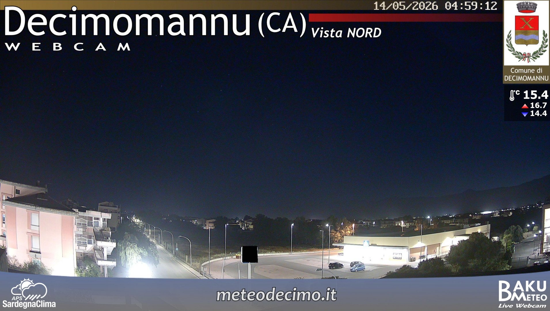 time-lapse frame, Decimomannu Nord webcam