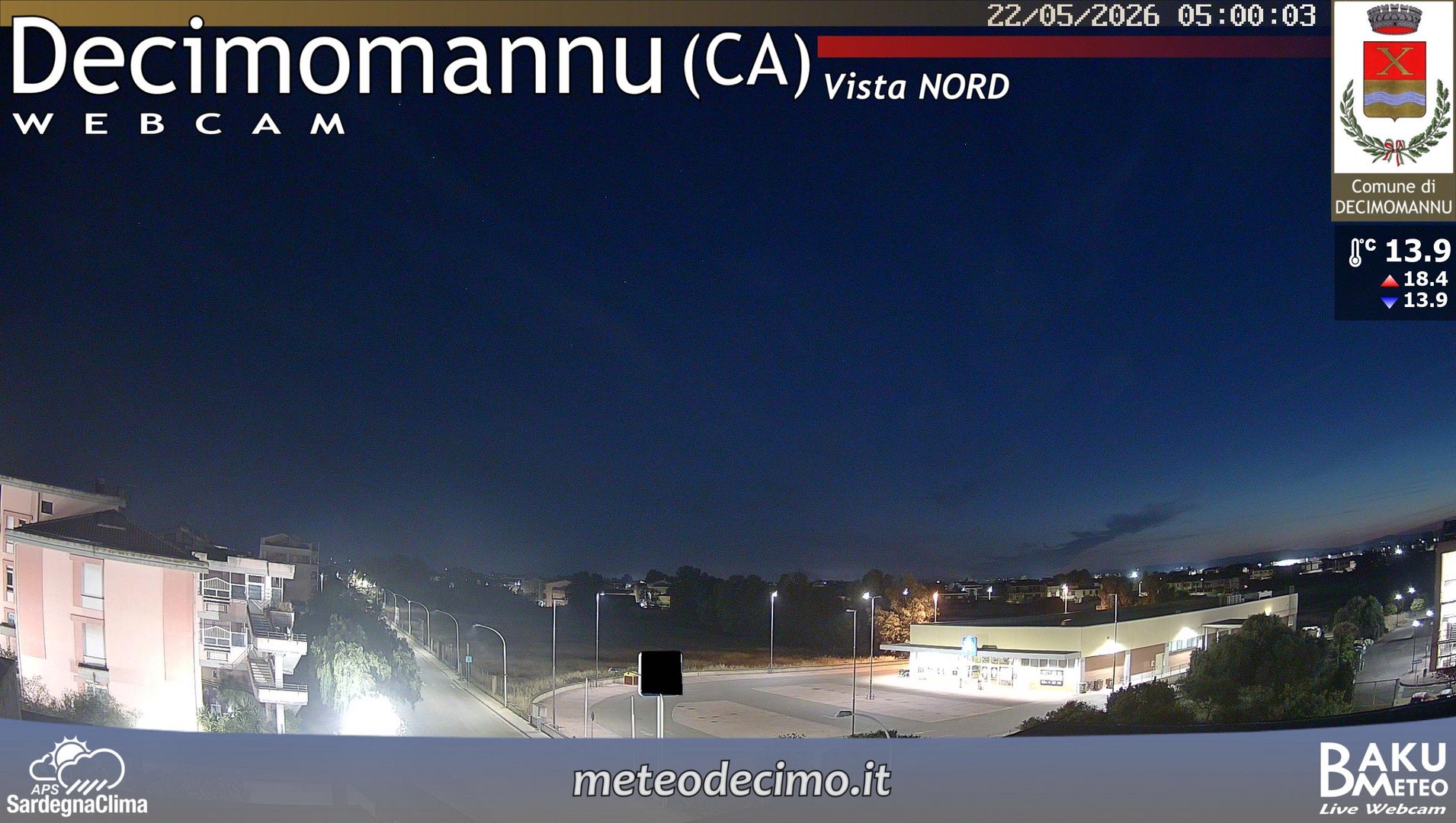 time-lapse frame, Decimomannu Nord webcam
