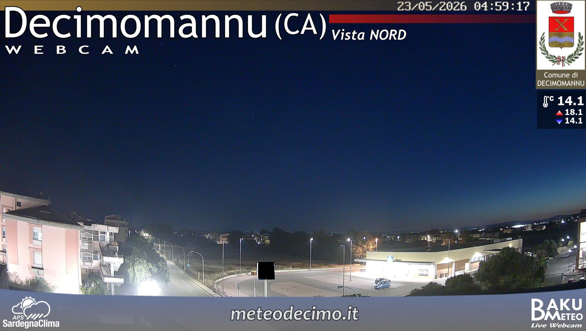 time-lapse frame, Decimomannu Nord webcam