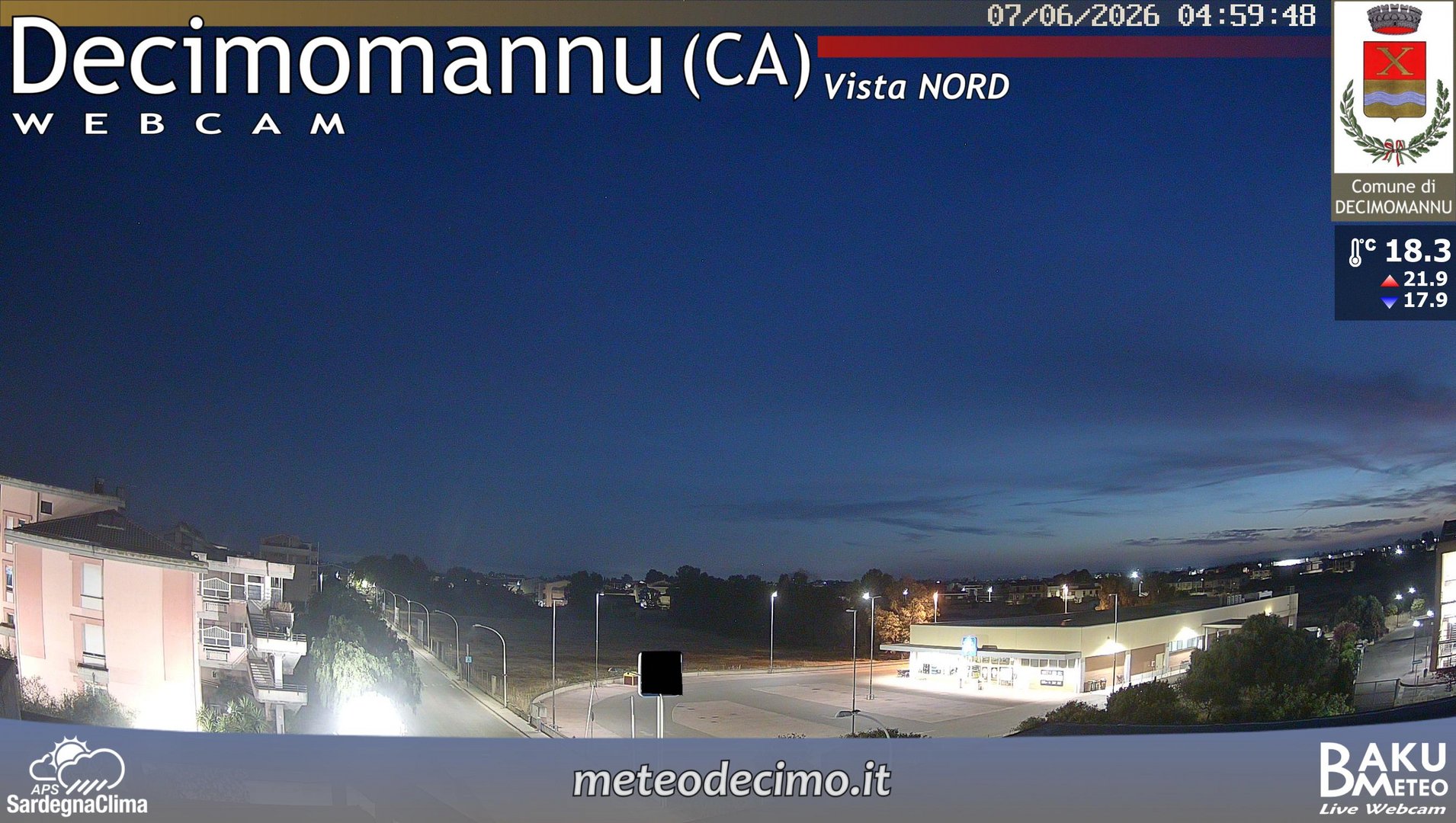 time-lapse frame, Decimomannu Nord webcam