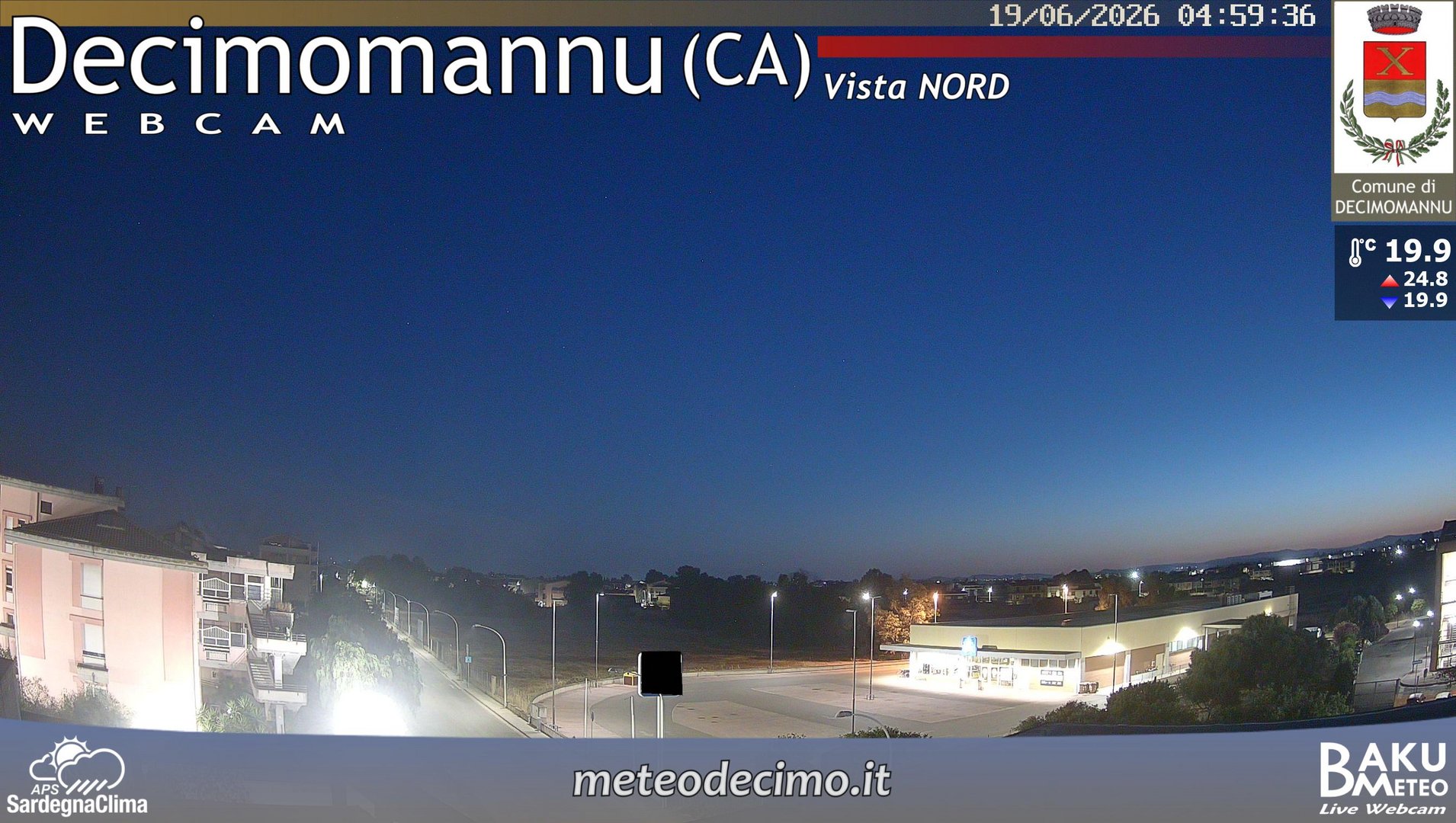 time-lapse frame, Decimomannu Nord webcam