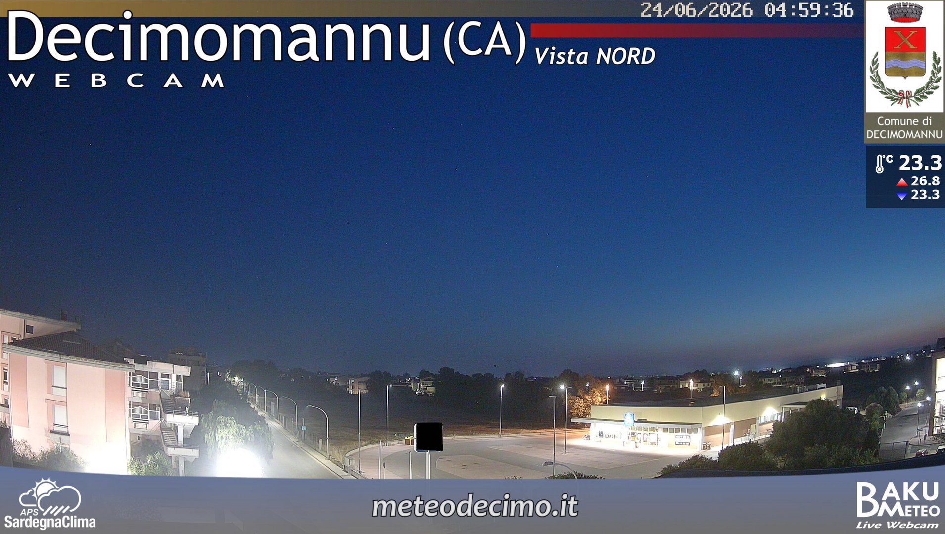 time-lapse frame, Decimomannu Nord webcam