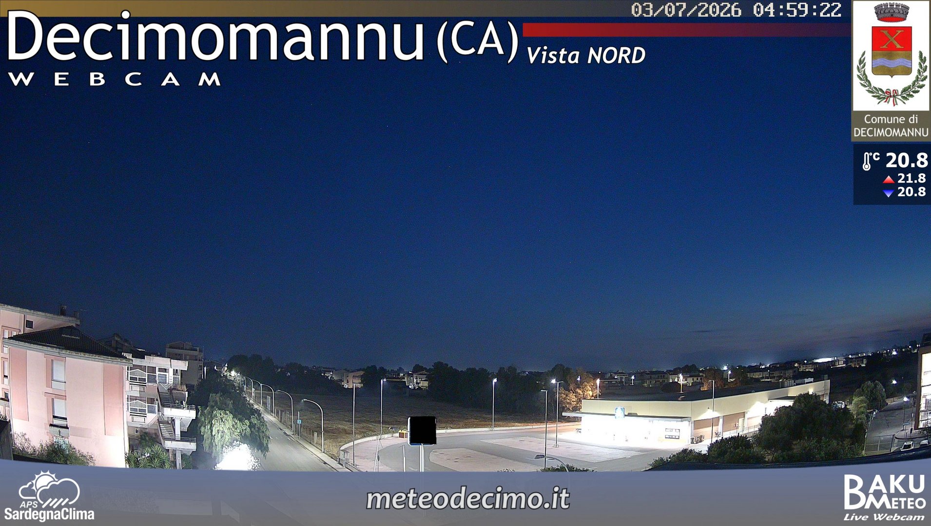 time-lapse frame, Decimomannu Nord webcam