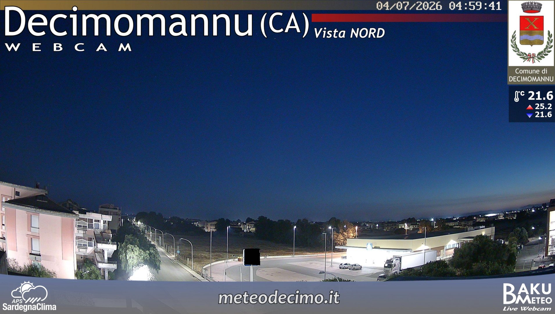 time-lapse frame, Decimomannu Nord webcam
