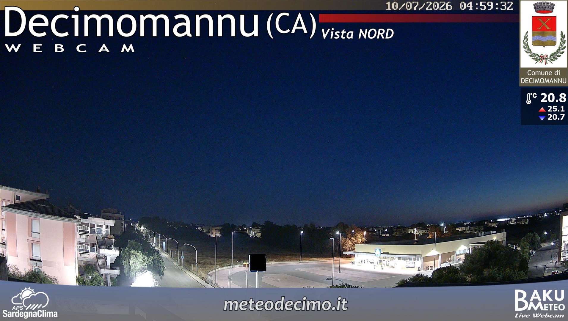 time-lapse frame, Decimomannu Nord webcam