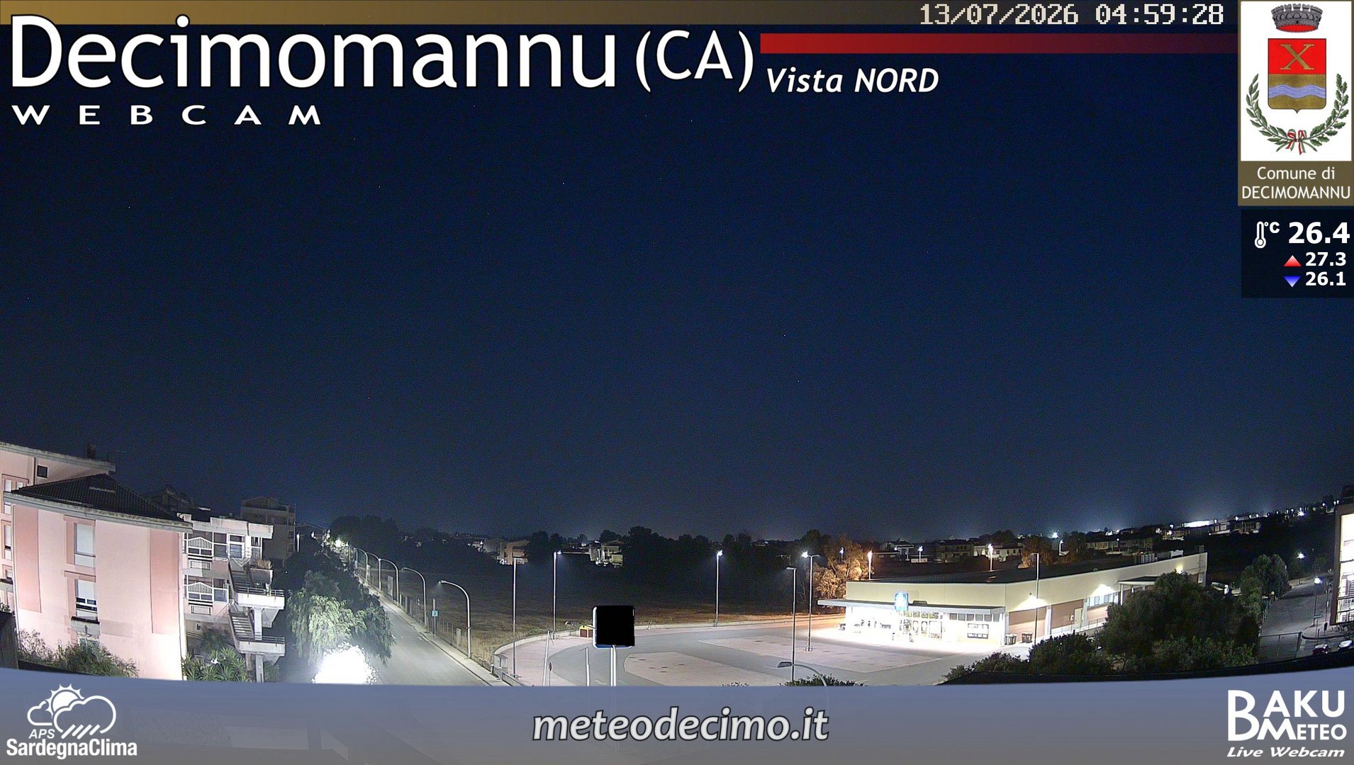 time-lapse frame, Decimomannu Nord webcam