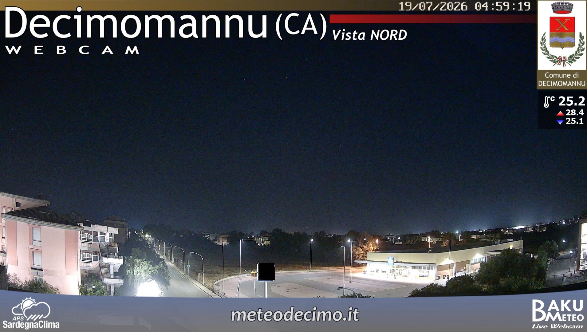 time-lapse frame, Decimomannu Nord webcam