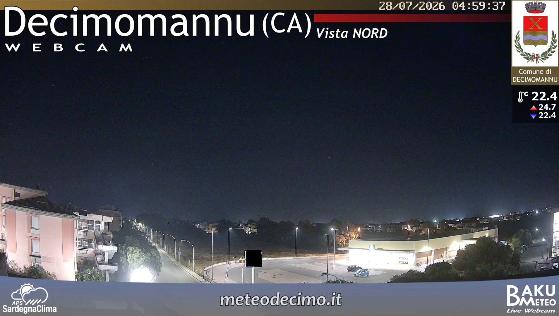 time-lapse frame, Decimomannu Nord webcam