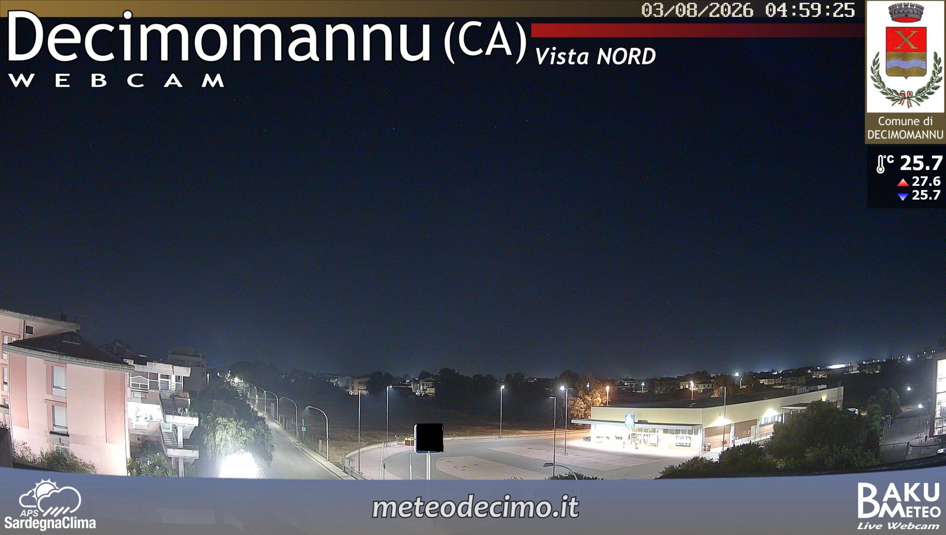 time-lapse frame, Decimomannu Nord webcam