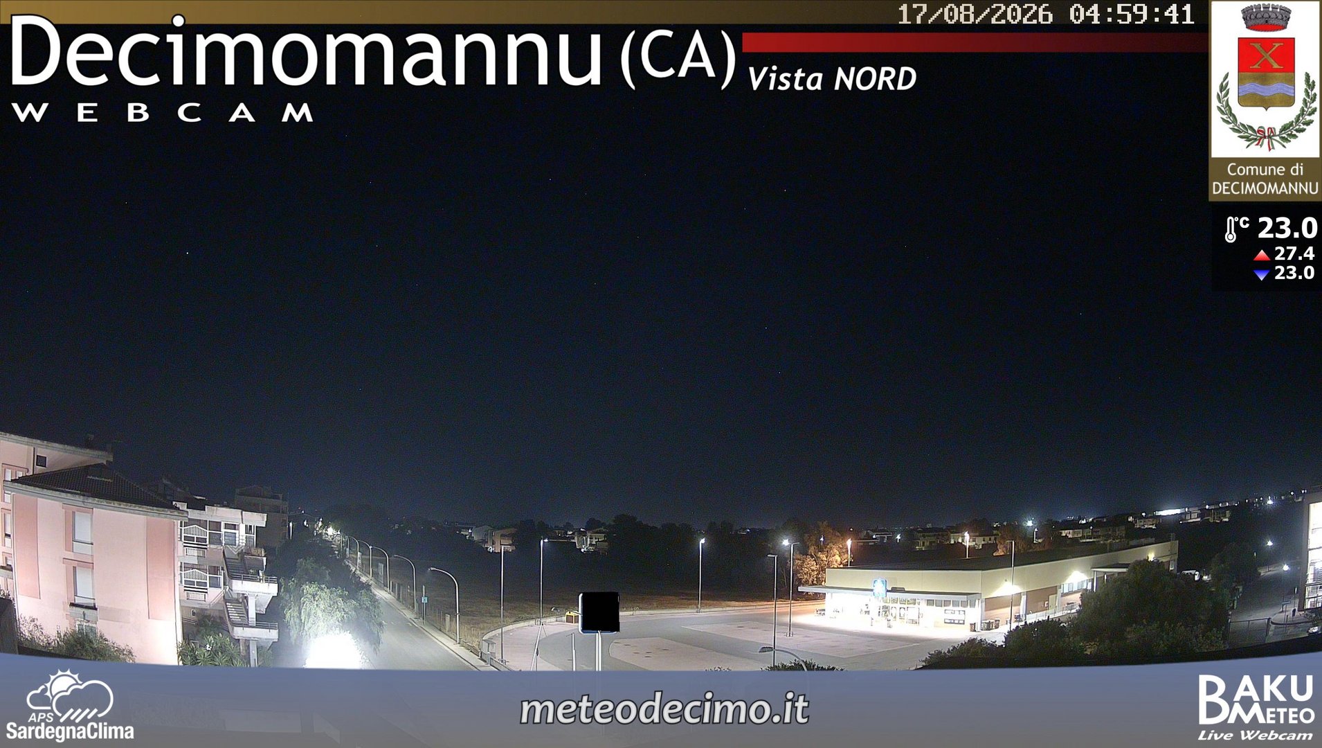 time-lapse frame, Decimomannu Nord webcam