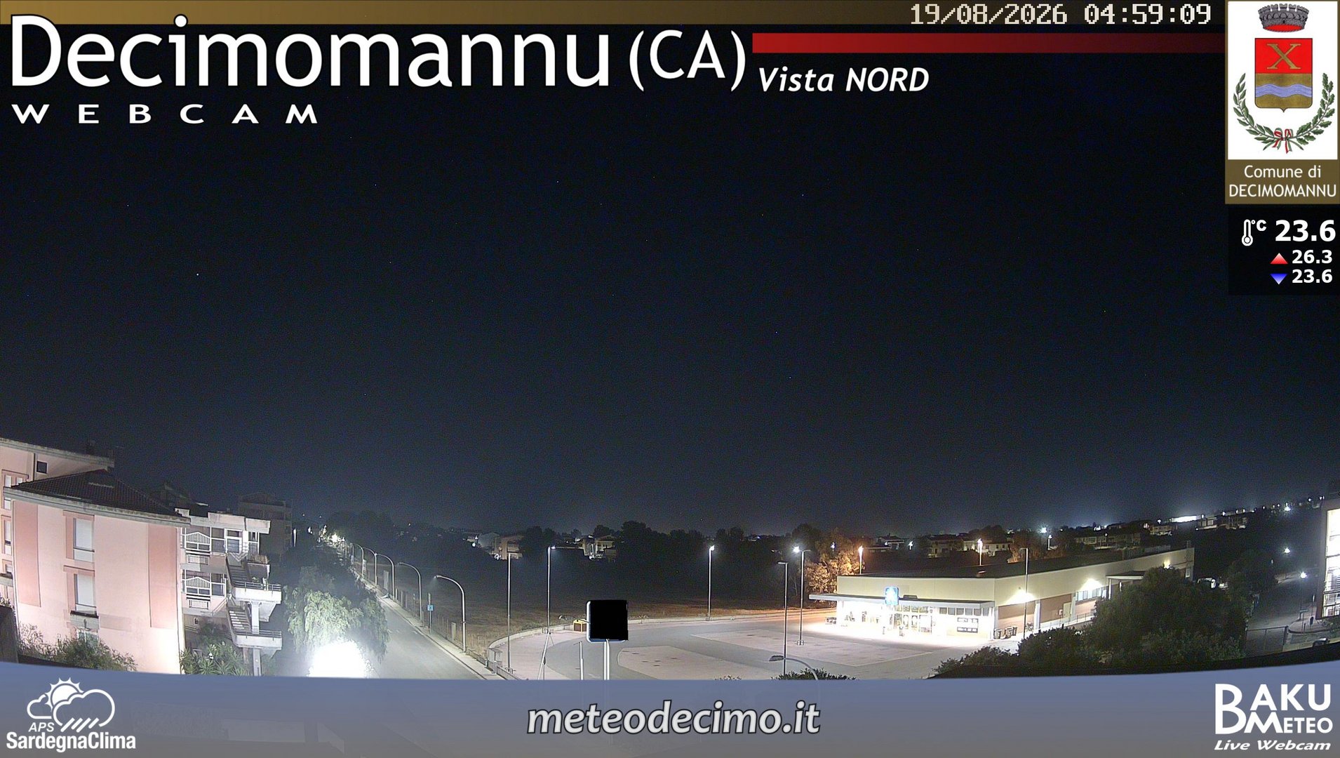 time-lapse frame, Decimomannu Nord webcam