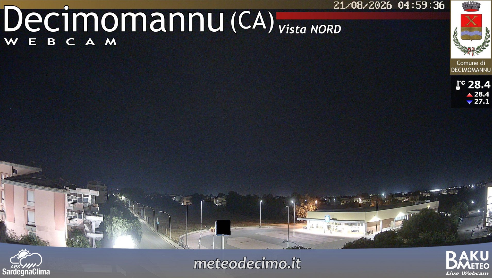 time-lapse frame, Decimomannu Nord webcam