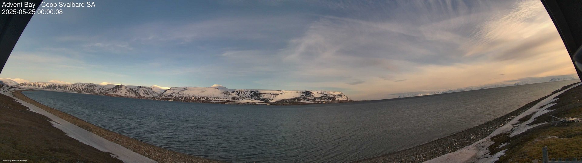 time-lapse frame, Advent Bay webcam