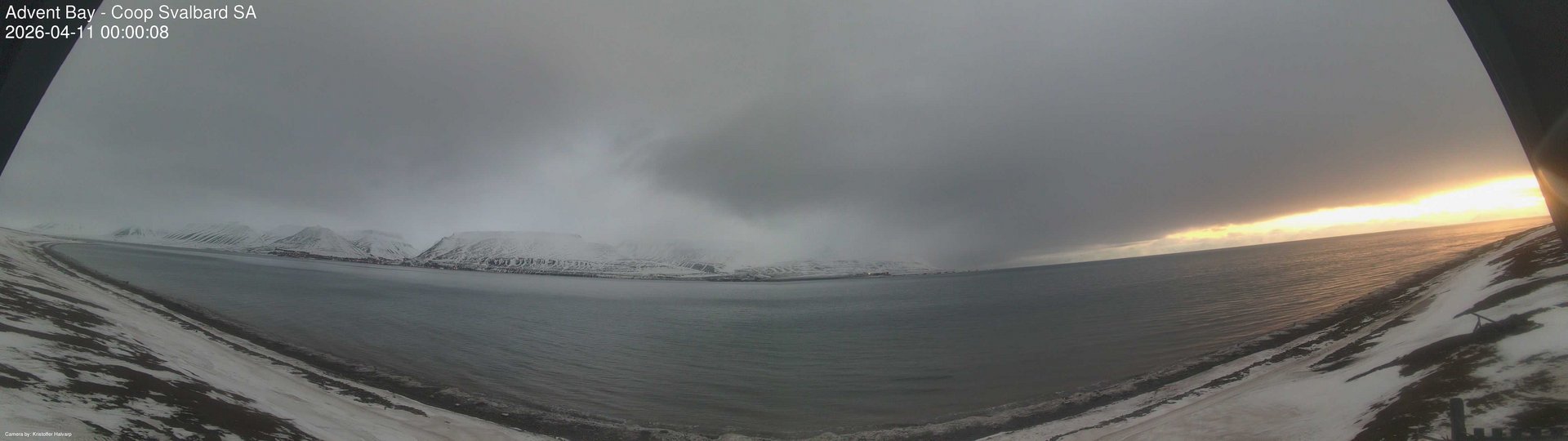 time-lapse frame, Advent Bay webcam