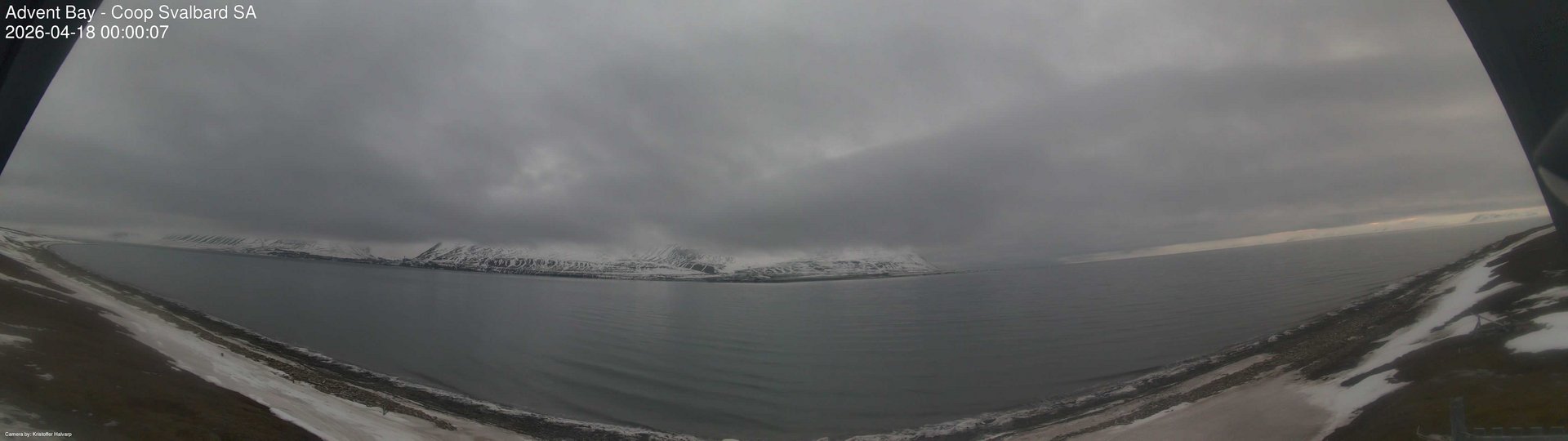 time-lapse frame, Advent Bay webcam