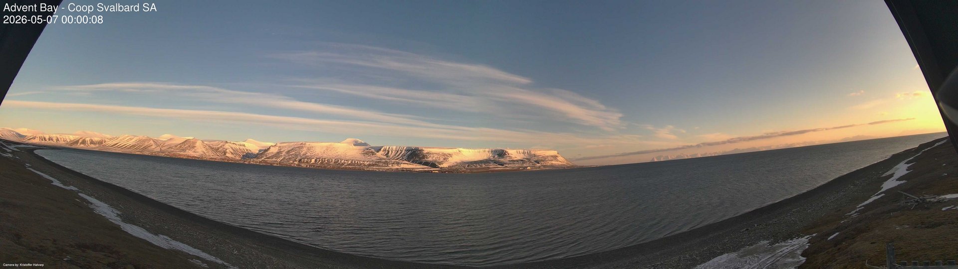 time-lapse frame, Advent Bay webcam
