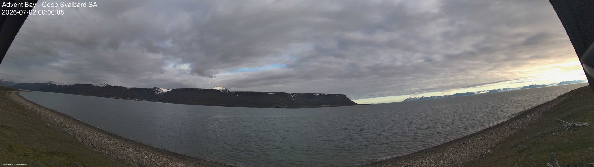 time-lapse frame, Advent Bay webcam