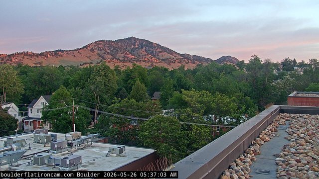 time-lapse frame, Boulder Mt Sanitas NW daily time lapse webcam