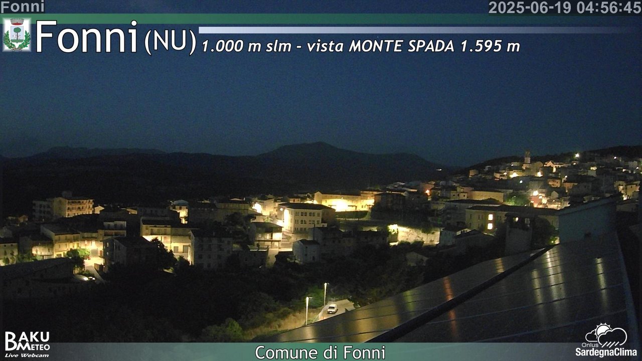 time-lapse frame, Fonni webcam