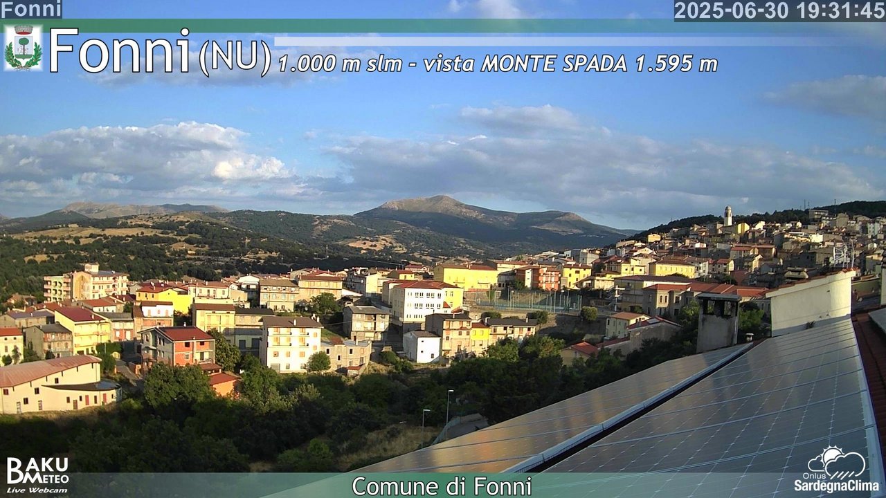 time-lapse frame, Fonni webcam
