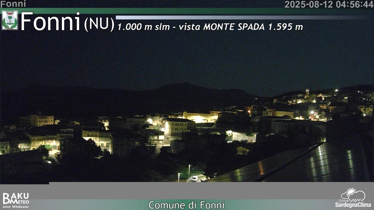 time-lapse frame, Fonni webcam