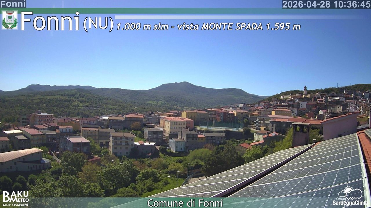 time-lapse frame, Fonni webcam