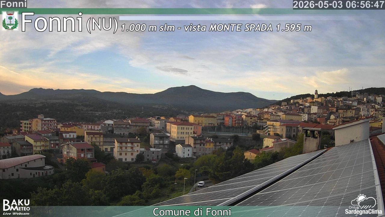 time-lapse frame, Fonni webcam