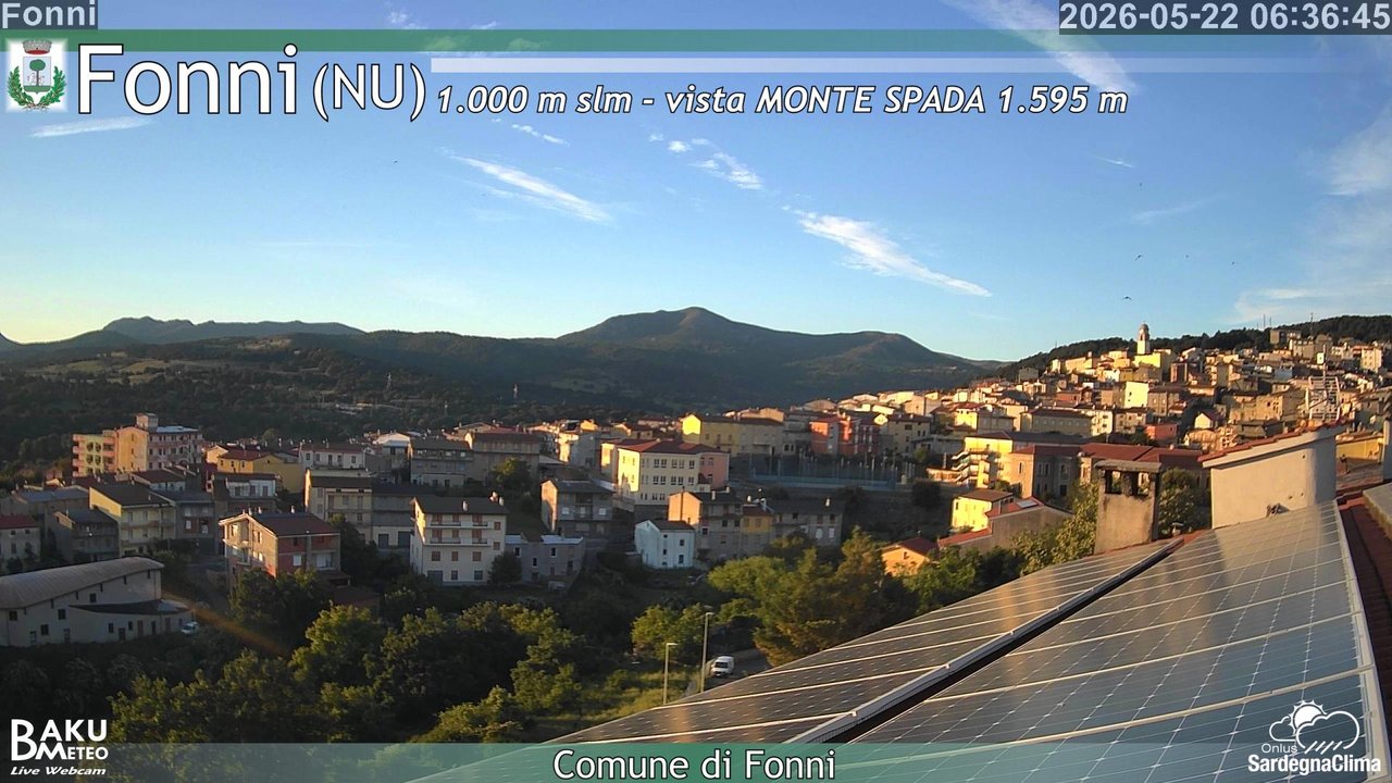 time-lapse frame, Fonni webcam