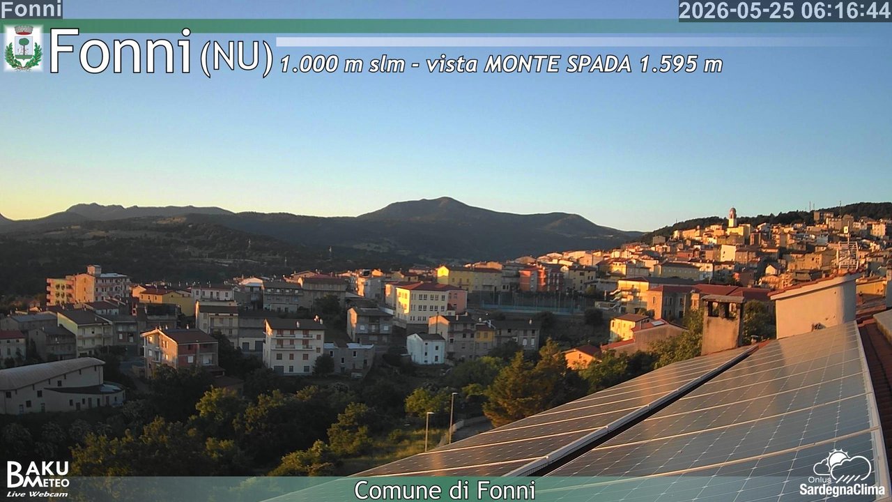time-lapse frame, Fonni webcam