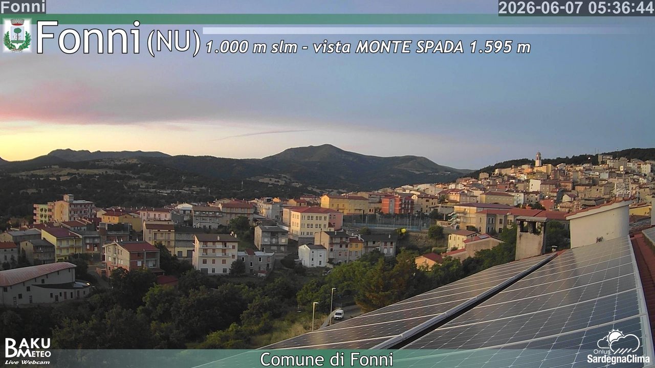 time-lapse frame, Fonni webcam