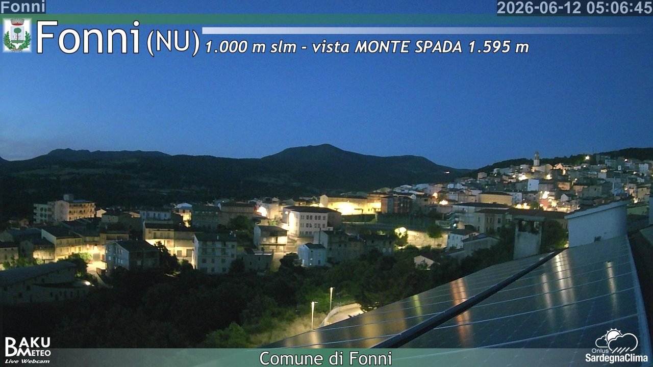 time-lapse frame, Fonni webcam